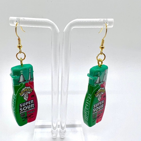 War Heads Earrings - Super Sour Candy Mini Brands Earrings - Snack Earrings - Picture 1 of 7